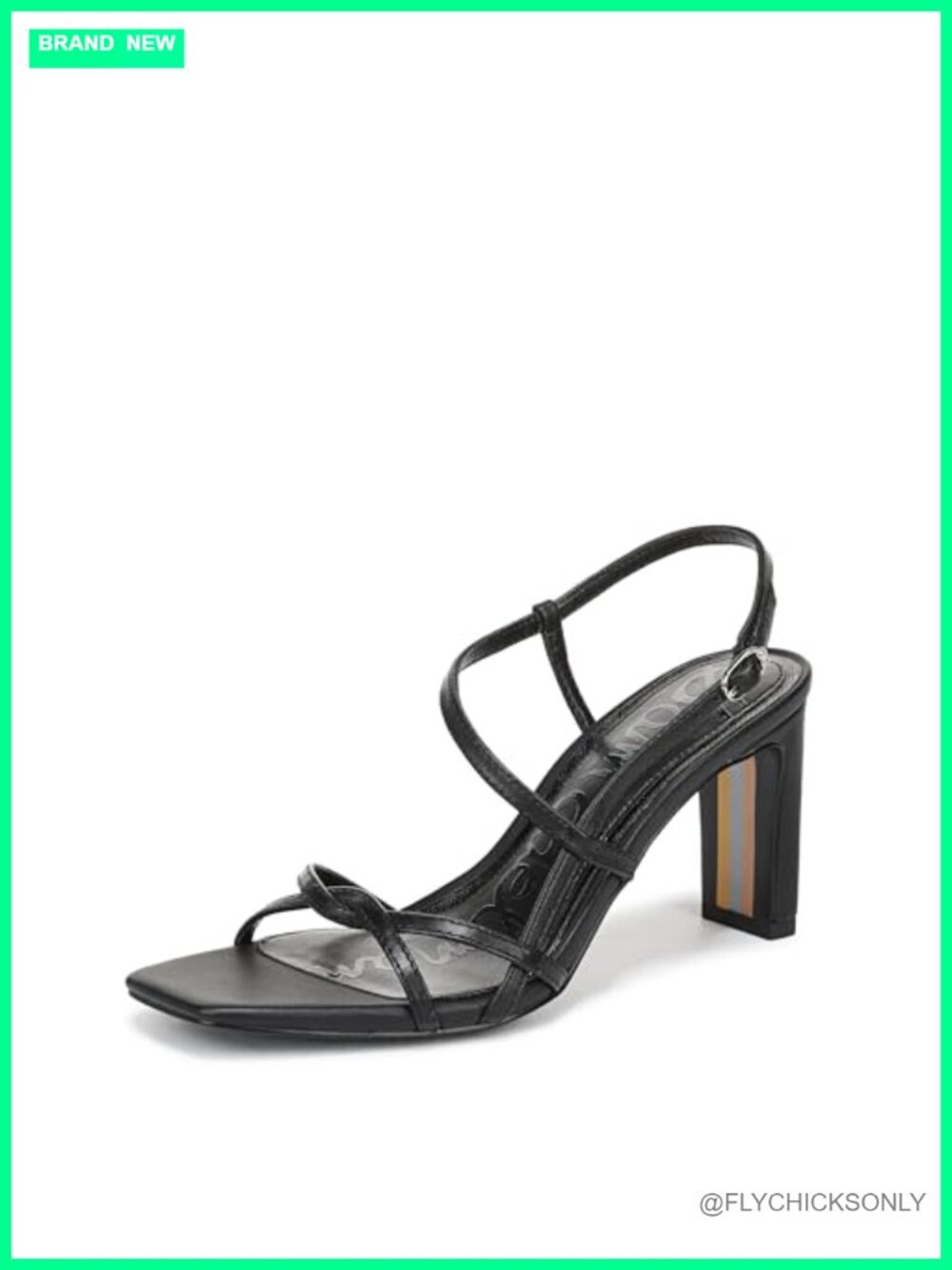 Sam Edelman Elissa Block Heel Sandal Ankle Strap Black size 8